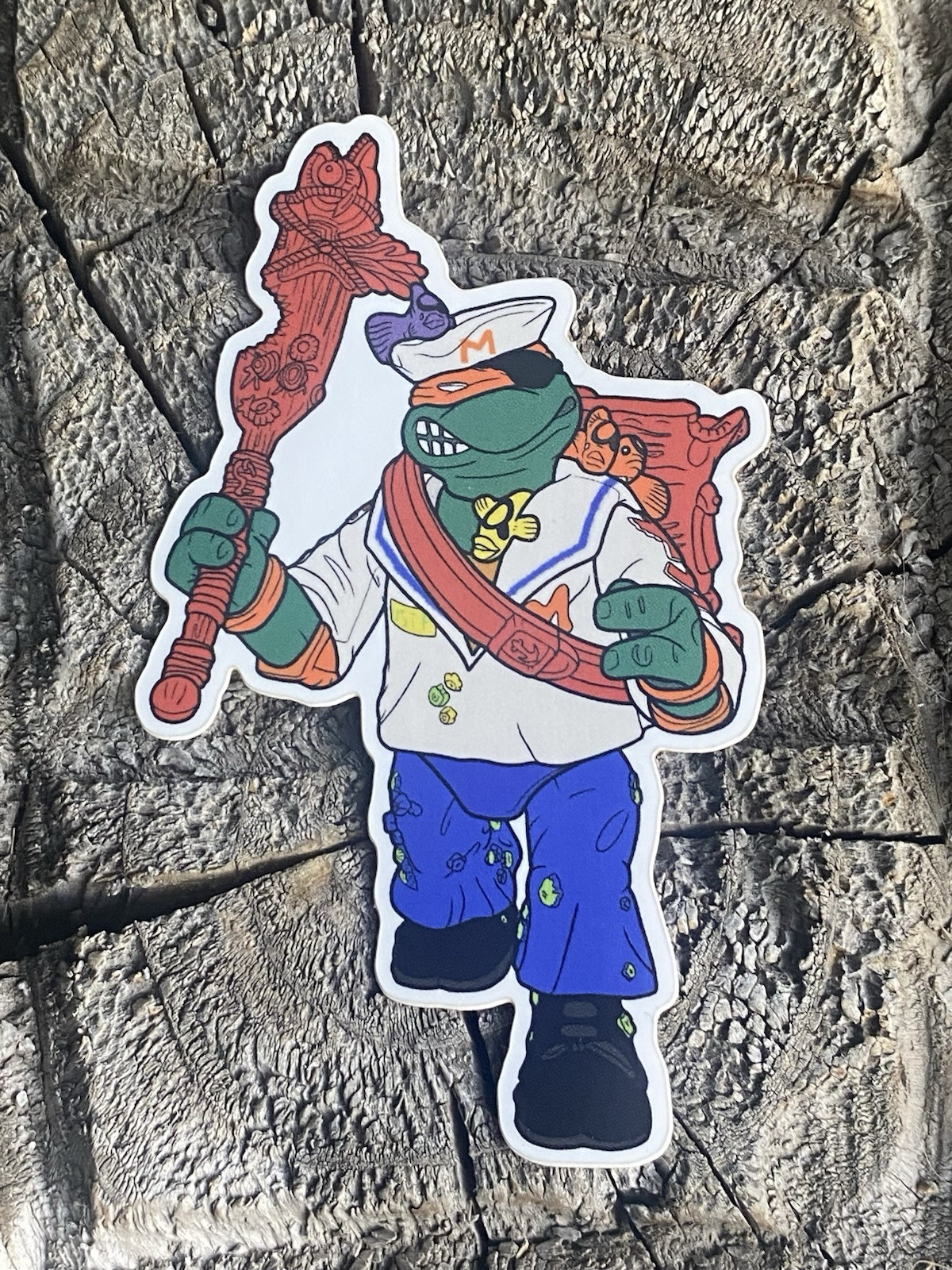 TMNT Sailor Mikey Action Sticker