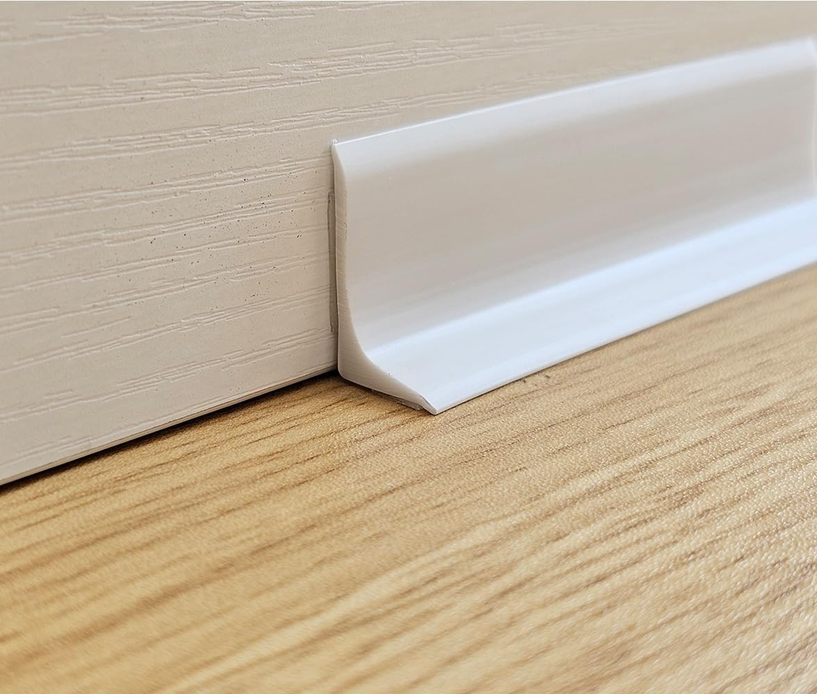 Wall & Floor Molding Trim, Peel and Stick, Flexible, Self Adhesive, L-Shape, Min