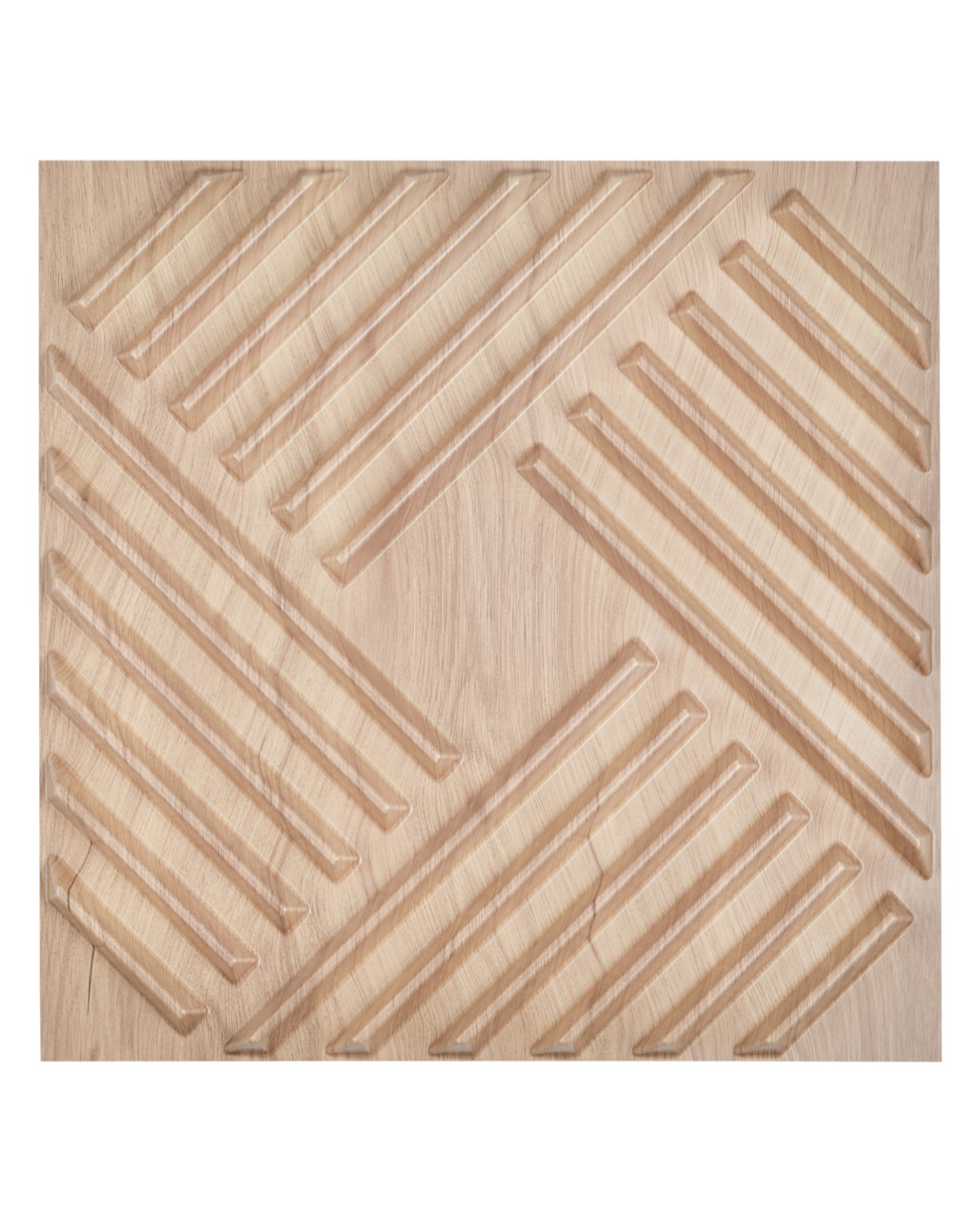 12 Pack 3D Wall Panels 19.7″ x 19.7″ Decorative PVC Tiles Slat Design Light Wood