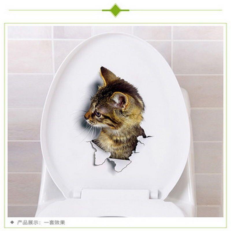 3D 11 Cat Home Art Décor Bath Kitchen Wall Fridge Toilet Lid Vinyl Sticker Decal