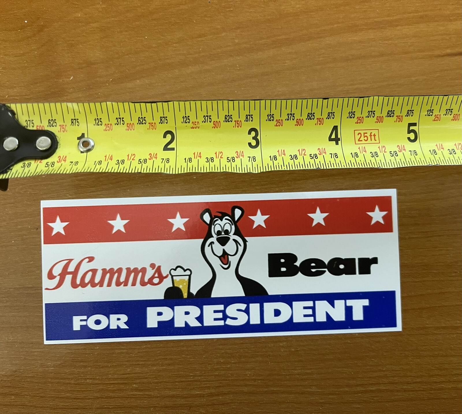 2 x 5 Hamm’s Sasha for president sticker mancave garage toolbox car bumper