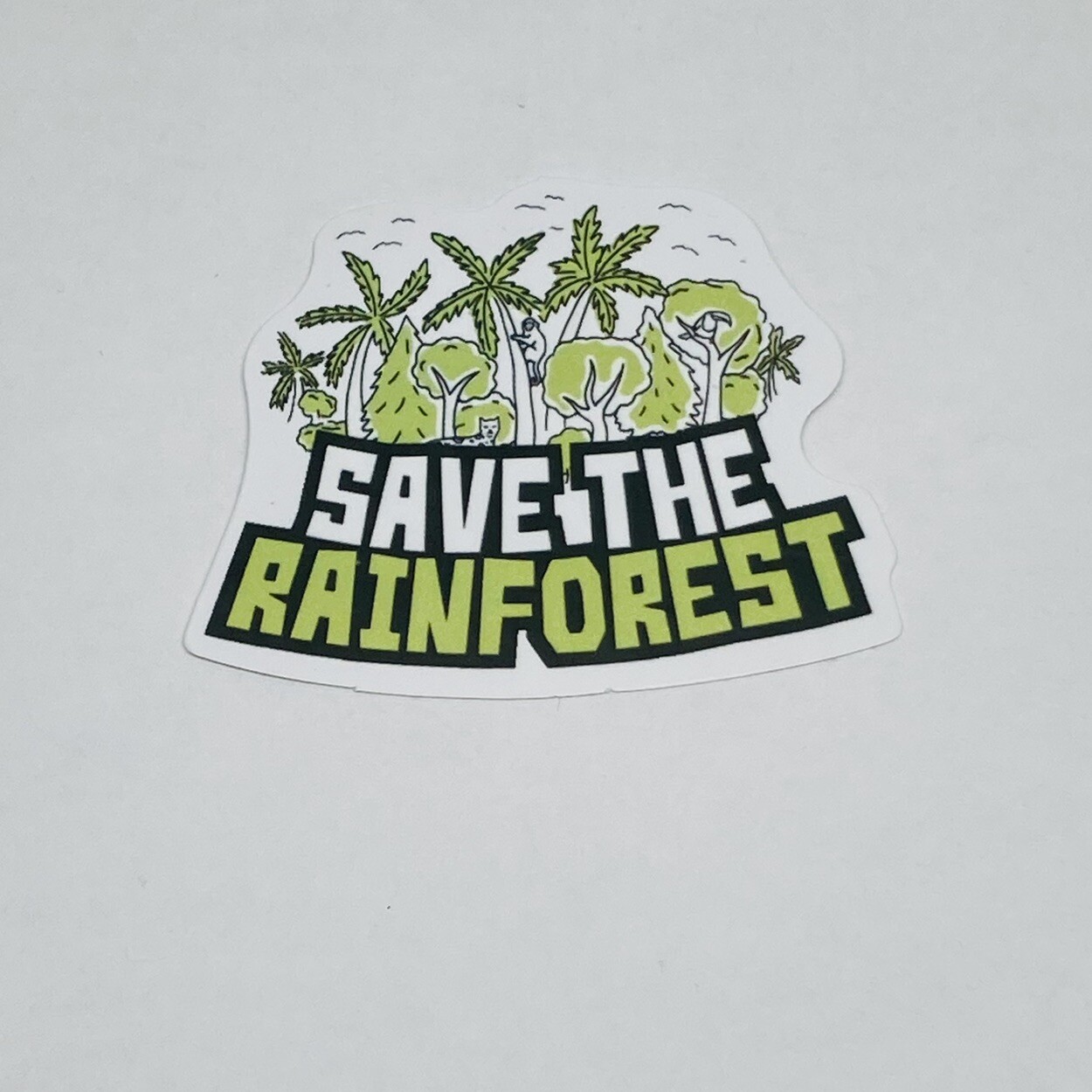 “Save The Rainforest” Sticker Decal Cute Earth Day Love Environment Art Tc6