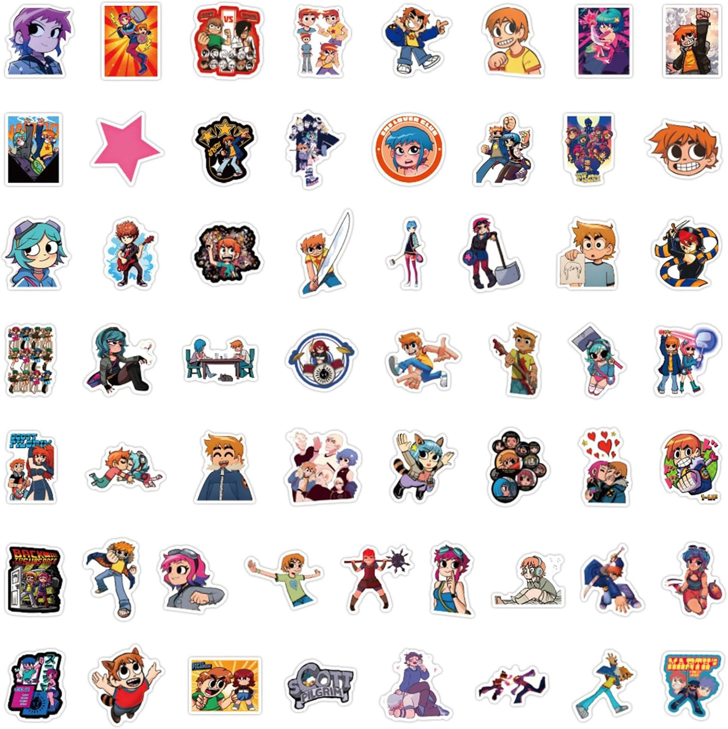 Laptop Sticker Pack Vinyl Waterproof Decal Set for Laptop Luggage Skateboard