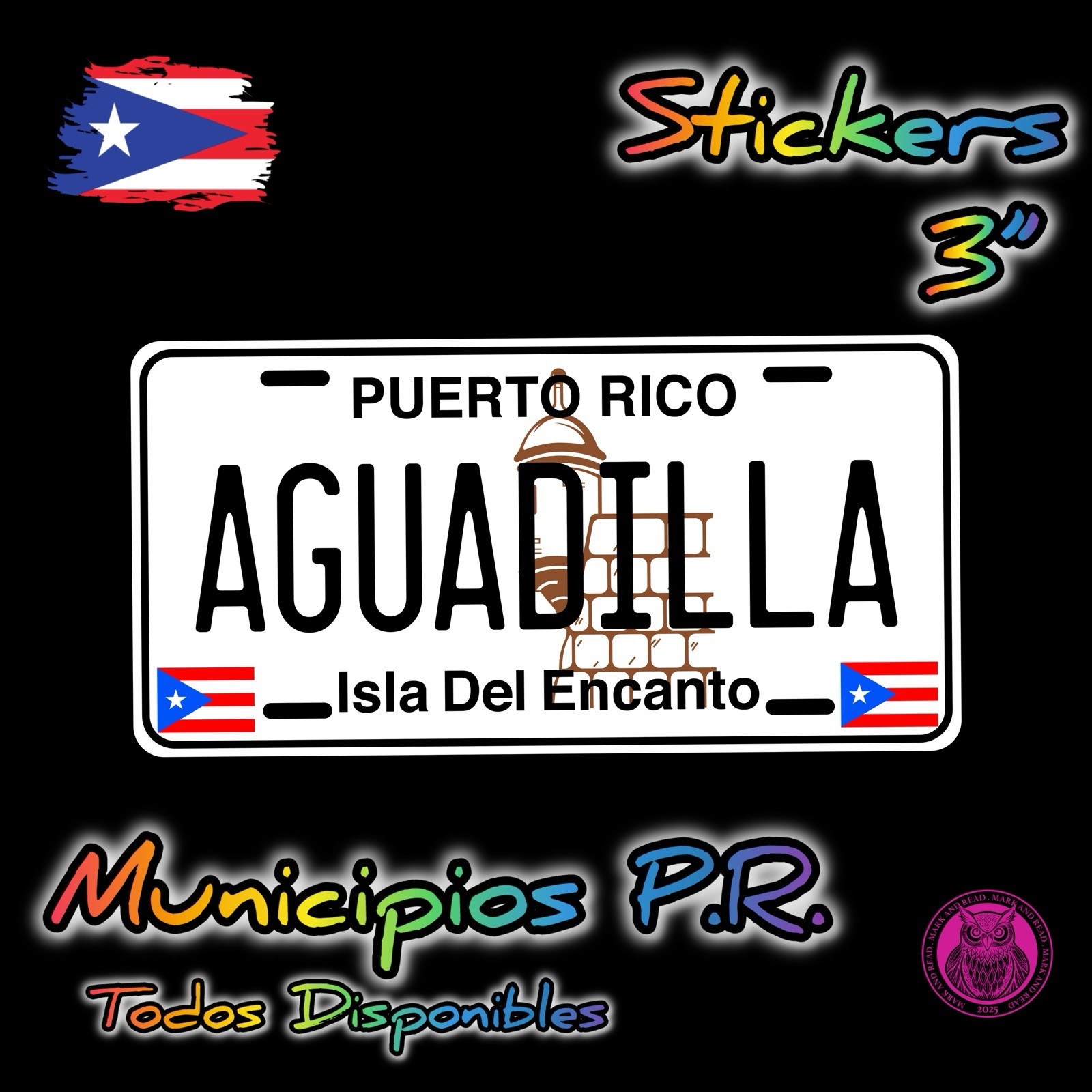 Puerto Rico All Municipalities Are Available Stickers 3” Waterproof Vinyl, READ