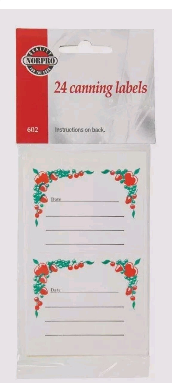 NORPRO 24 pk Ball Canning Jar Labels Preserving Stickers 2.5″ x 2″ Quart or Pint