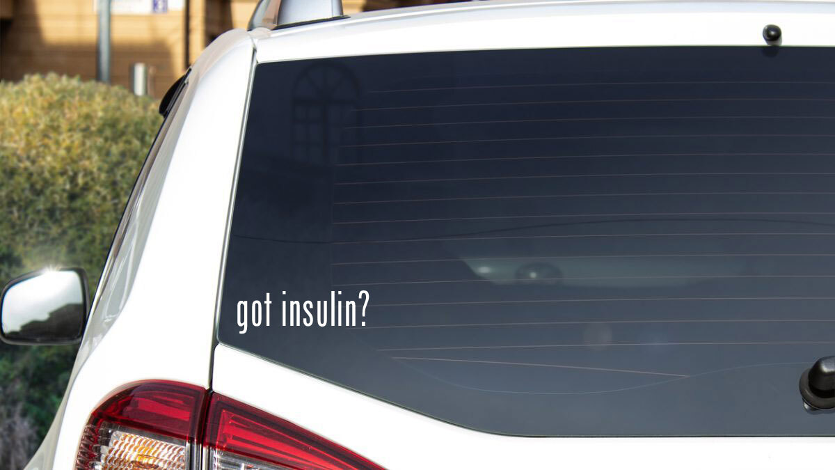 GOT INSULIN? Diabetic Vinyl Graphics Side Decal Custom Car FUNDRAISING JDRF