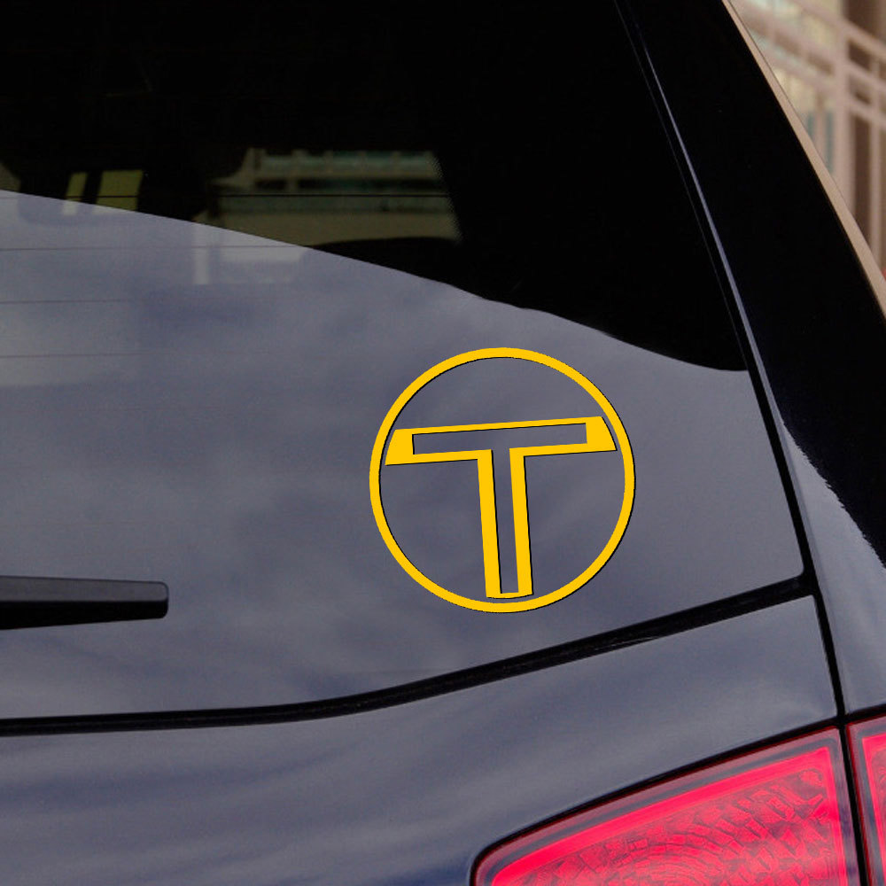 Teen Titans Logo – Yellow Vinyl Decal. Batman Justice League Superhero Cartoon