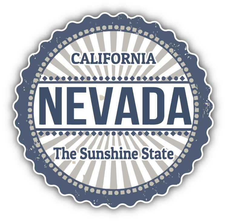 Nevada City California State USA Grunge Travel Stamp Car Bumper Sticker Decal