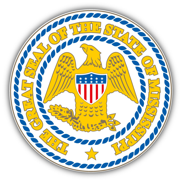 Mississippi Seal Car Bumper Sticker Decal