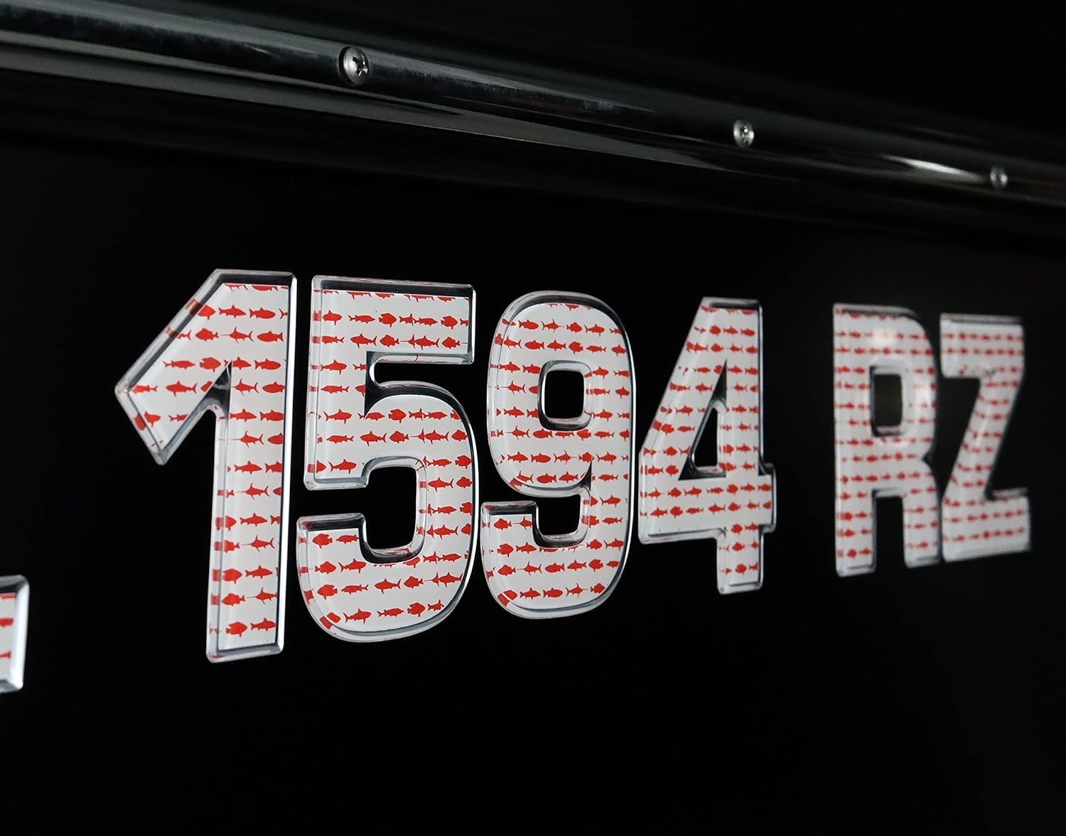 Fishing Boat Registration Numbers Letters Raised 3D Marine Decals 3 Inch