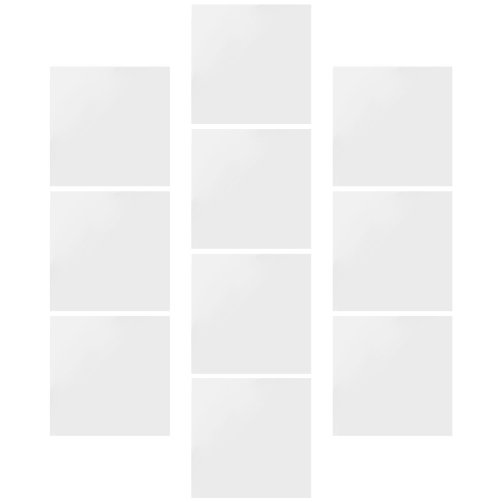 Silver Mirror Wall Sticker for Decor PVC Material Peel and Stick Smooth Edges