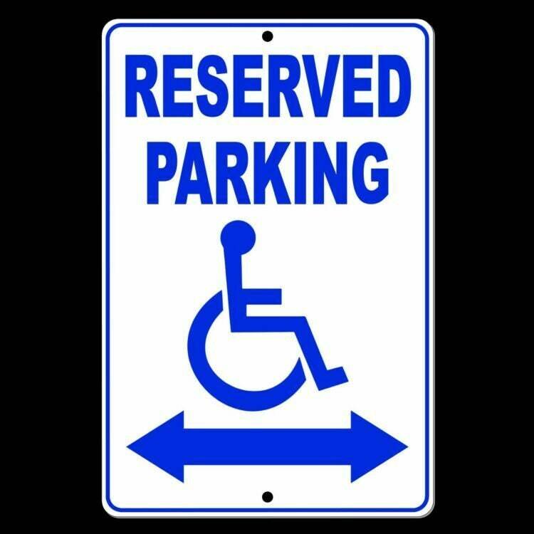Reserved handicap parking double arrow Metal Sign/ Magnetic Sign / Decal