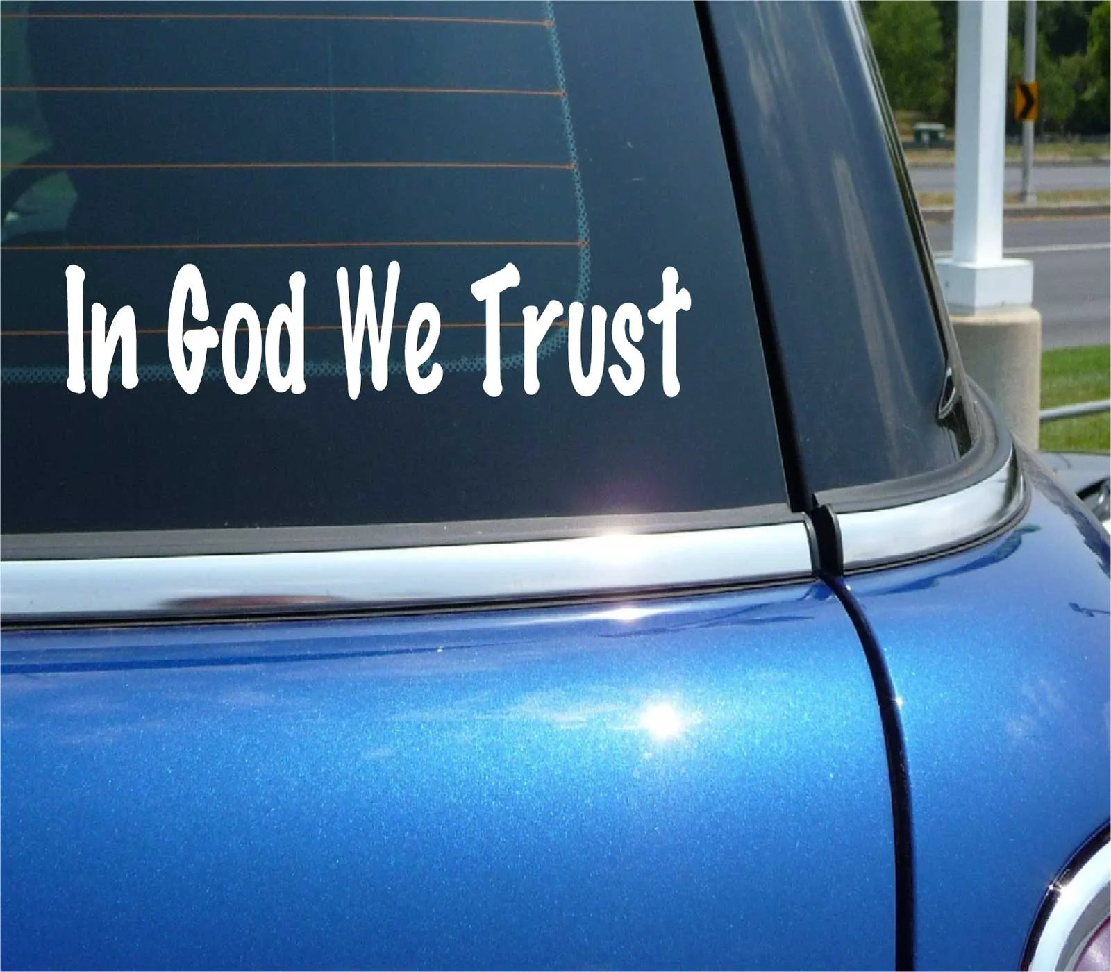 IN GOD WE TRUST DECAL STICKER FAITH CHURCH FAMILY BIBLE RELIGION PRAY CAR TRUCK