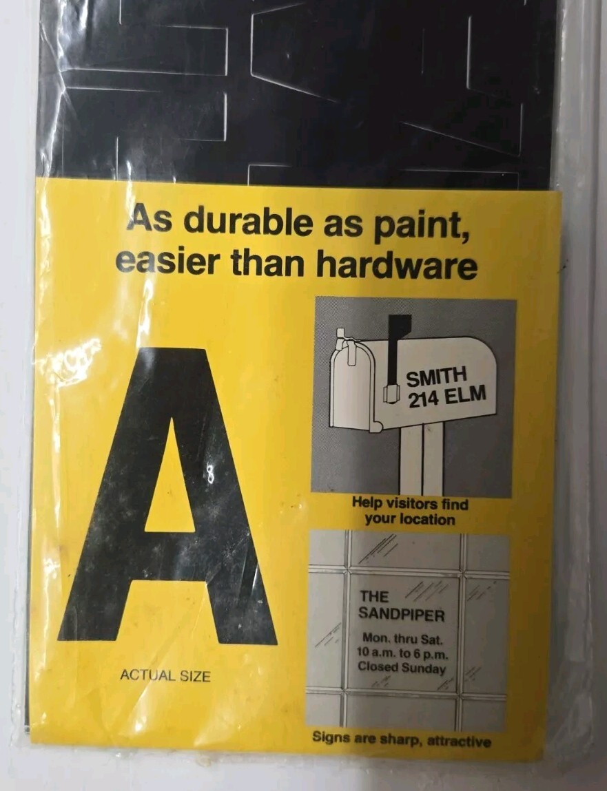 Avery 2″ Black Self Adhesive Vinyl Letters and Numbers, 87 Characters