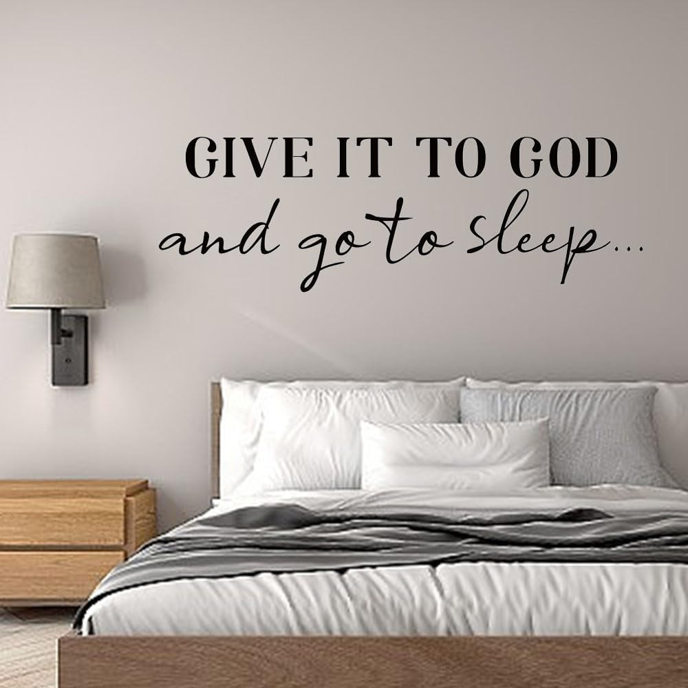 Inspirational Wall Decal “Give It to God” Vinyl Quote Sticker Home Decor