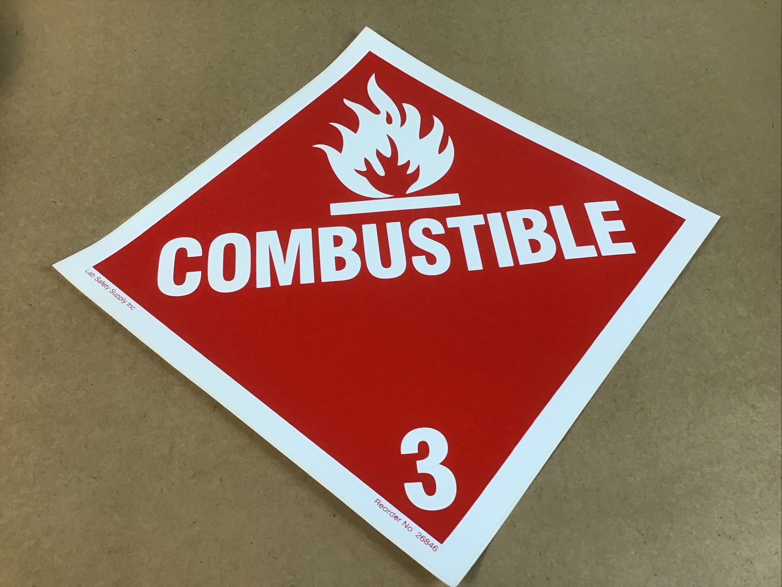 Lot Of (5) Combustible 3 Sticker – OSHA Safety Vinyl Decal Sign Warning Shop