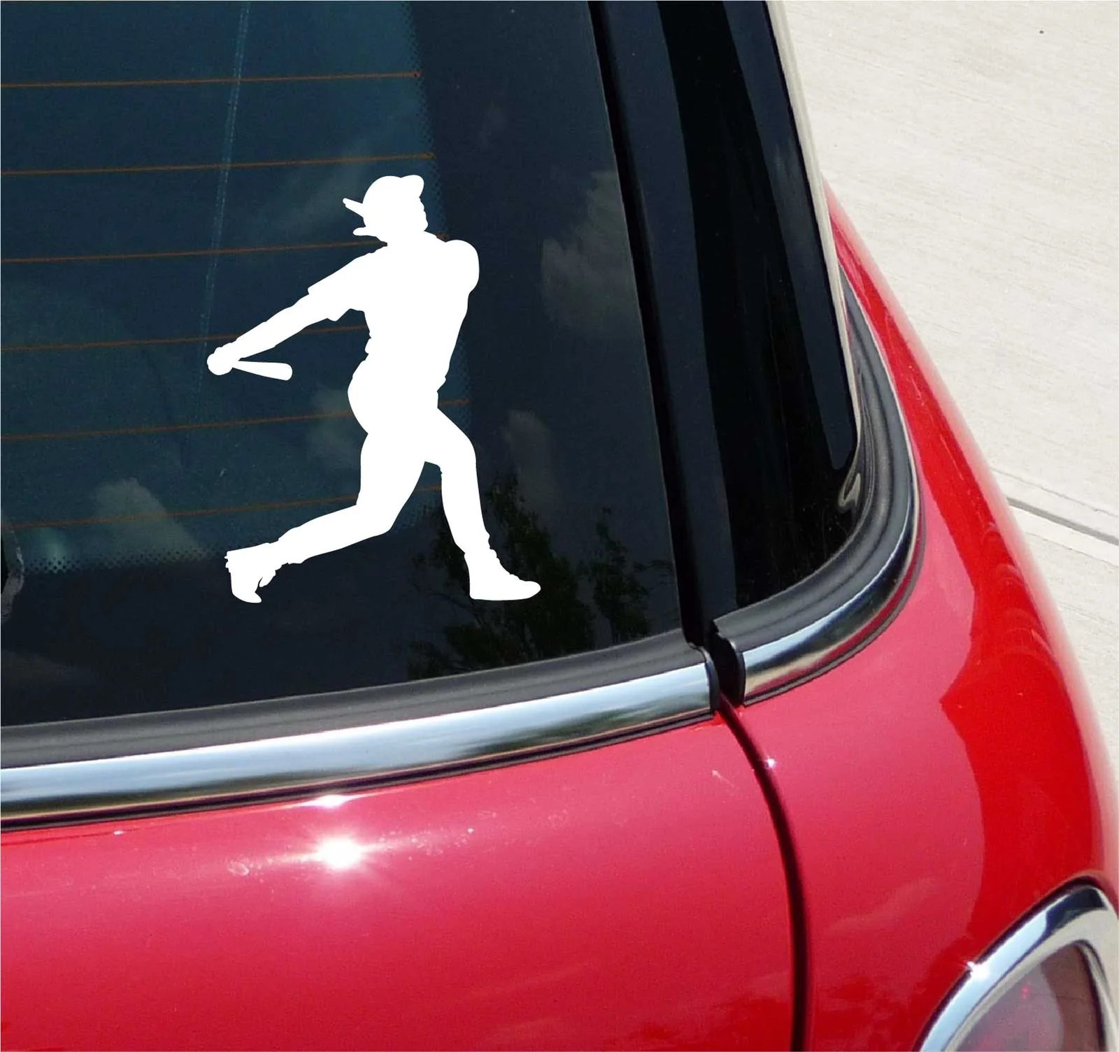BASEBALL #2 BATTER BATTING HOMERUN GRAPHIC DECAL STICKER ART CAR WALL