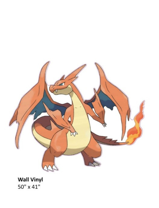 Pokemon Mega Charizard Y Wall Vinyl Decal 50″X41″ Mega Evolution Marketing Kit