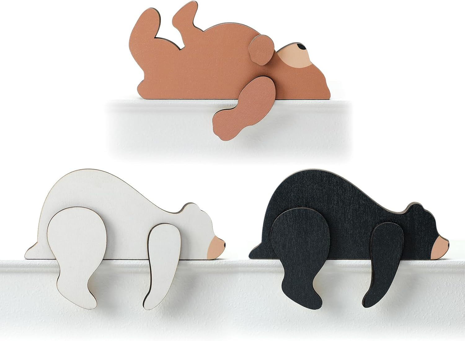 3 Pcs Forest Woodland Nursery Decor for Wooden Bear Door Topper Decoration Wilde