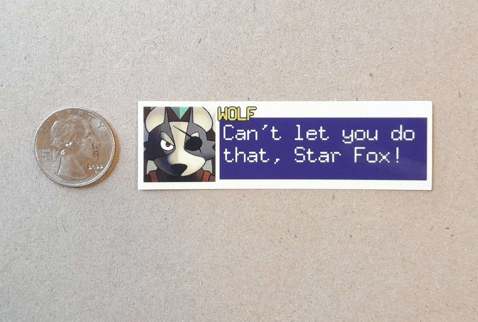 Transparent Star Fox Wolf Vinyl Sticker