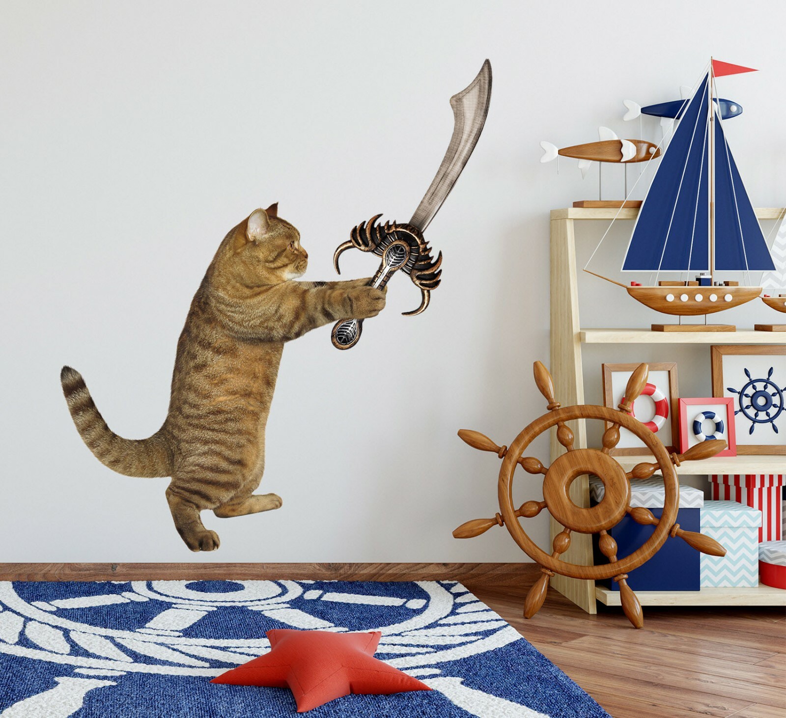 3D Battle Cat G907 Animal Wallpaper Mural Poster Wall Stickers Decal Honey