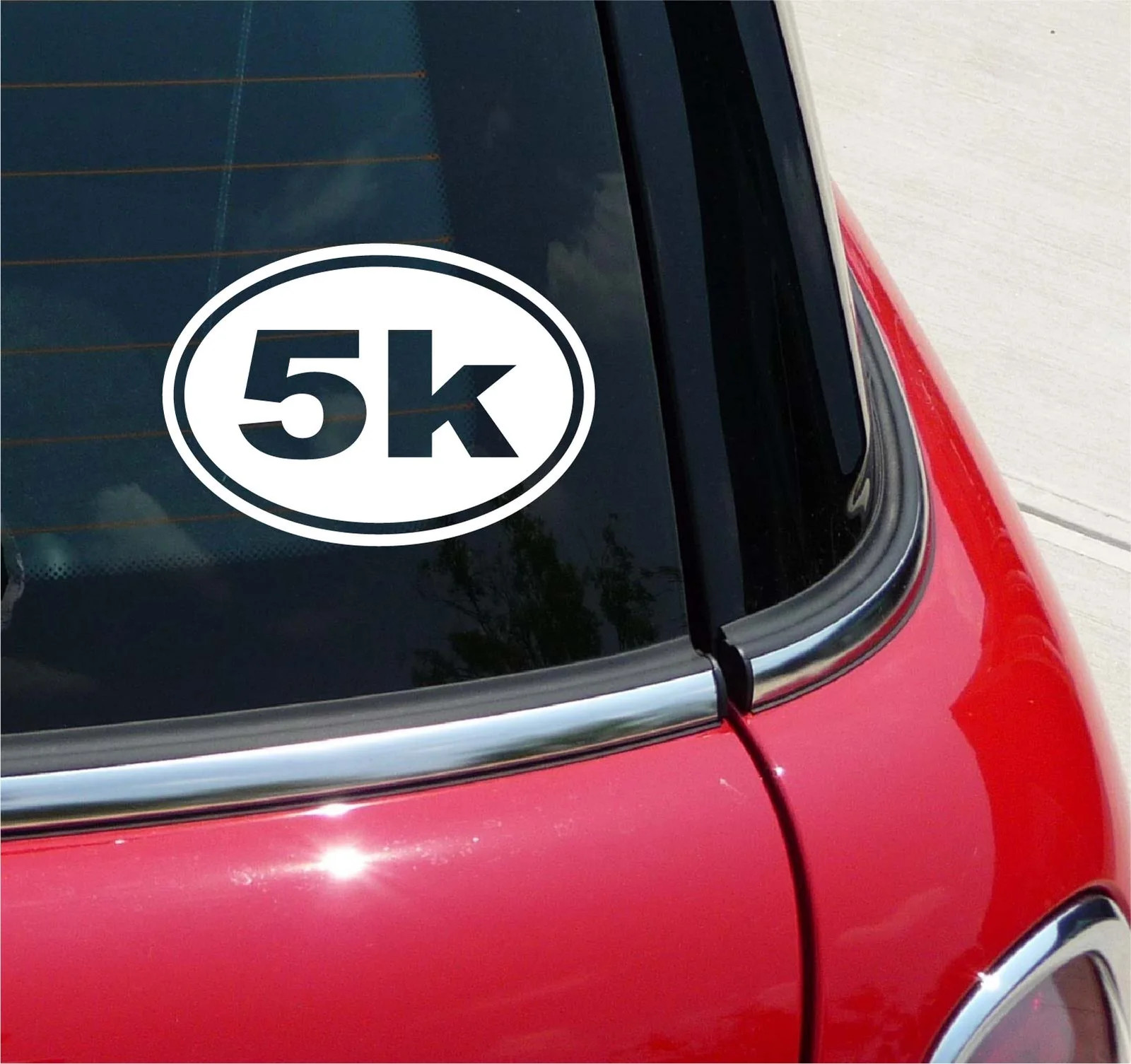 Euro 5k Sports Running Marathon Decal Sticker Car Wall Oval NOT Two Colors