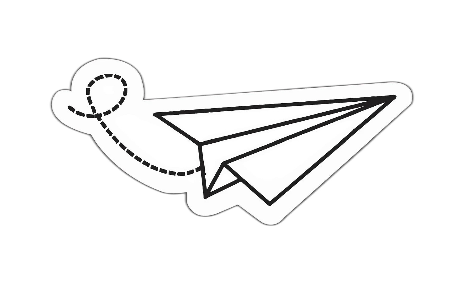 Paper Airplane Sticker Decal