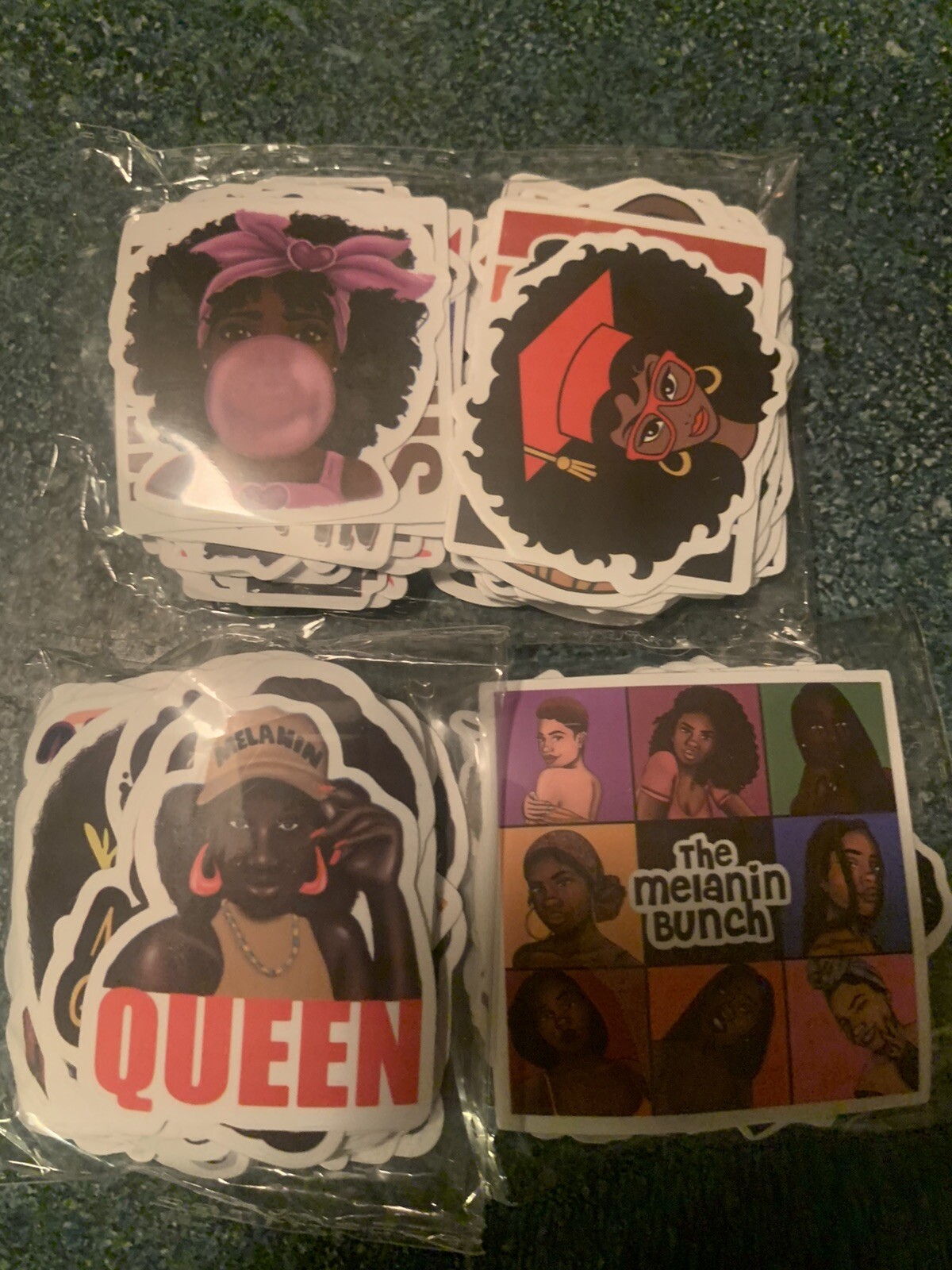 200 Pieces Melanin Poppin’ Black Girls Women of Color Stickers BRAND NEW