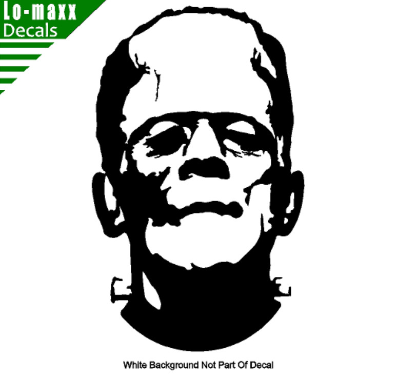 Frankenstein Monster Spooky Cool Car Window High Quality Die Cut Vinyl Decal