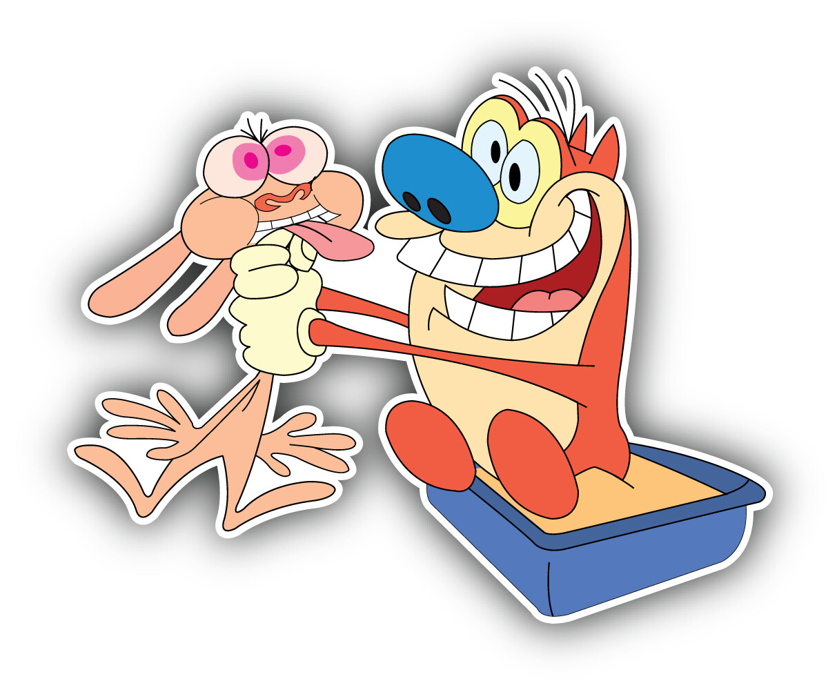 The Ren And Stimpy Show Cartoon Sticker Bumper Decal – ”SIZES”