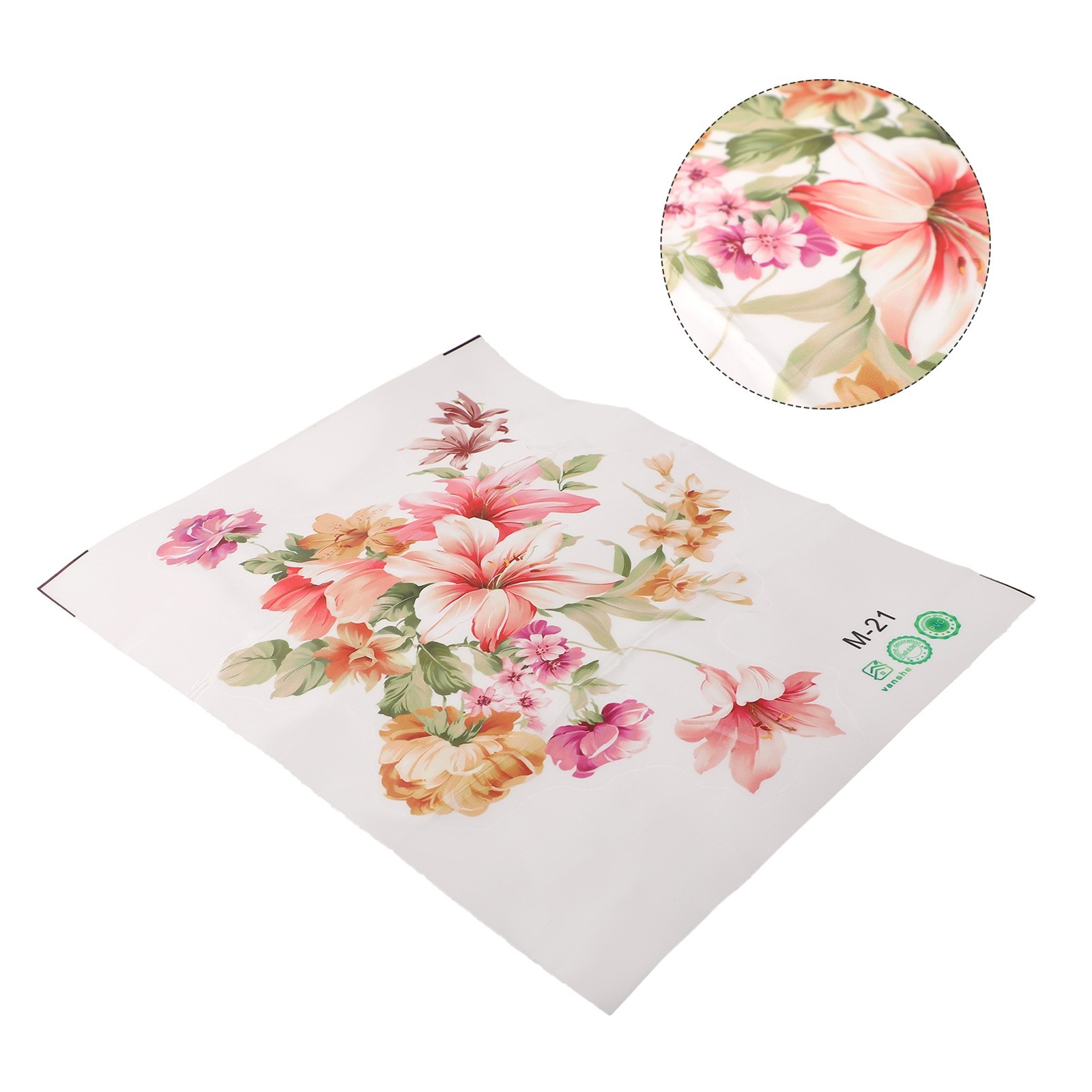 Wall Sticker Romantic Flowers Waterproof For Room Decoration Wedding Decoration