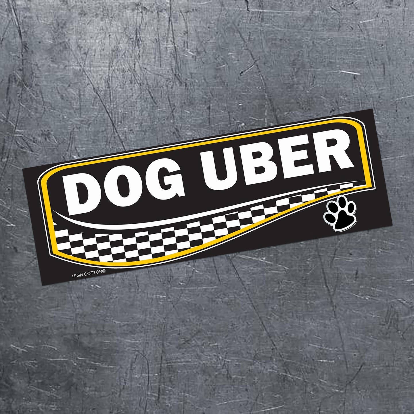 🚖 “DOG UBER” 🐶 🏁 Funny Bumper Car Fridge Magnet – Made in USA