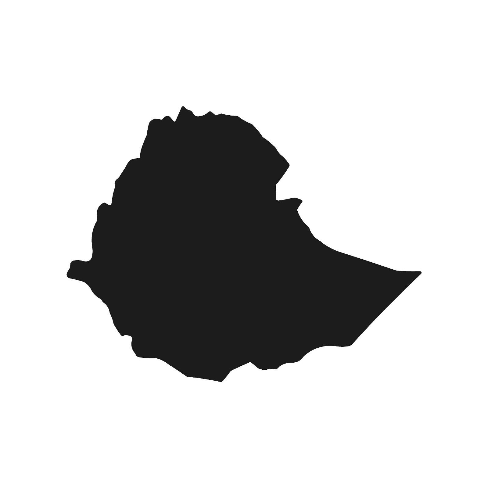 Ethiopia country outline vinyl decal Ethiopia laptop car sticker