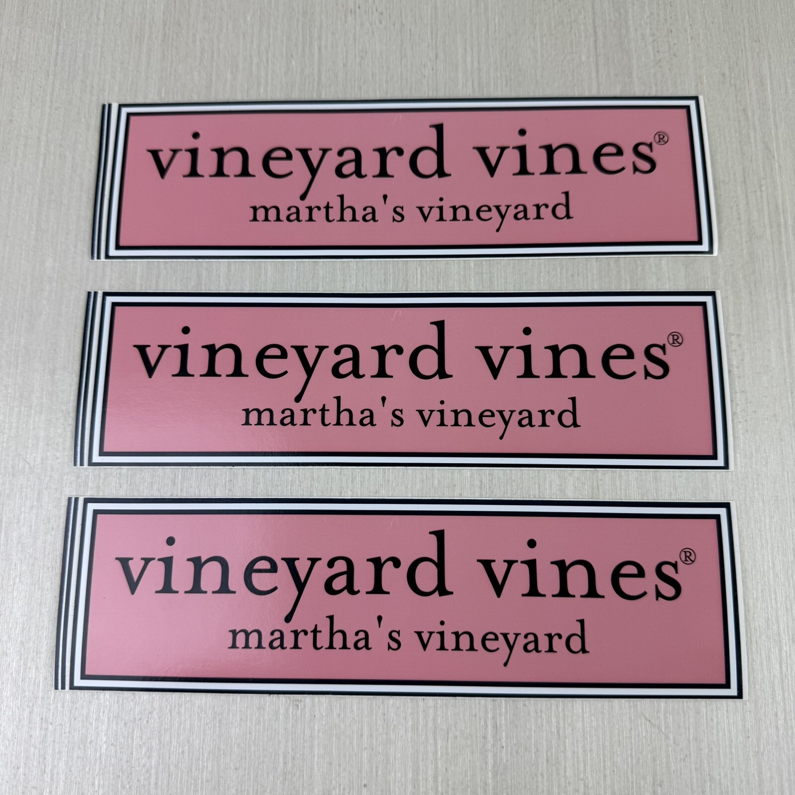 New Vineyard Vines Martha’s Vineyard Sticker Decal 8.25” X 2.25” Lot Of 3