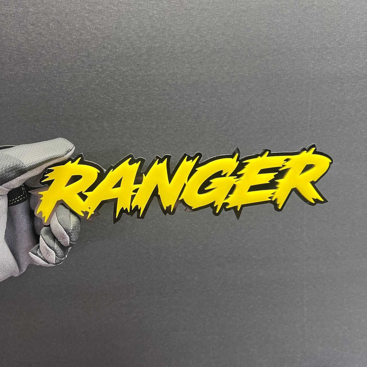 1x RANGER Custom Text 3D Acrylic Car Emblem Badge Multicolor Laser Cut