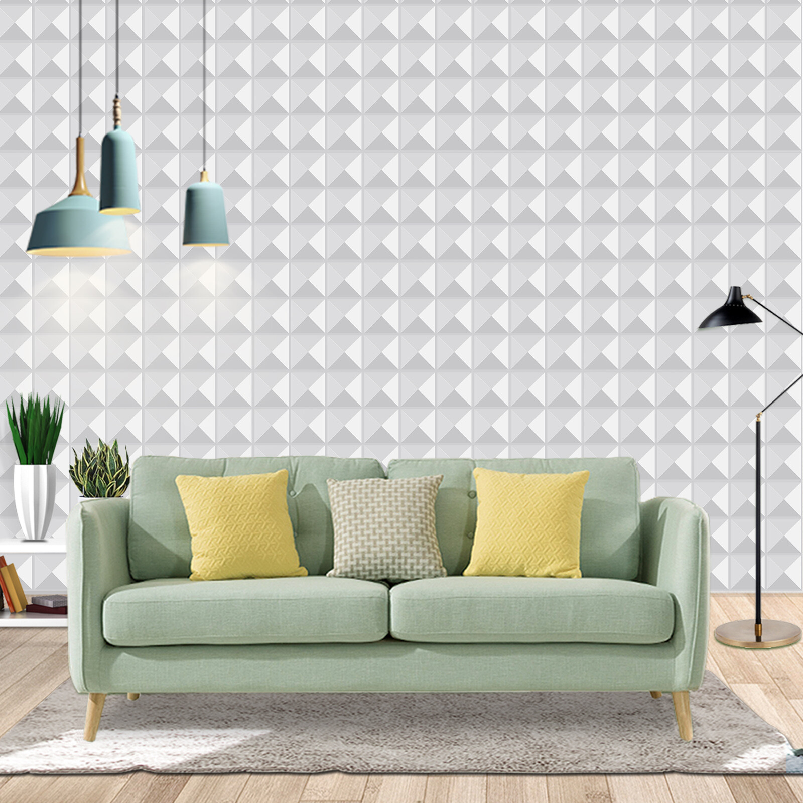 3D Wall Panel DIY Room Decor Ceiling Tiles Wallpaper Background Decal PVC 24pcs
