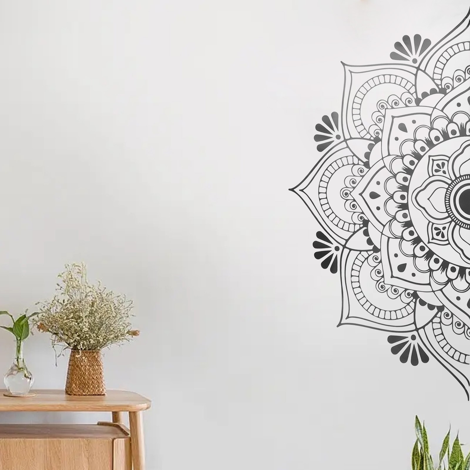 Exquisite Mandala Wall Sticker for Elegant Homes Non toxic PVC Material