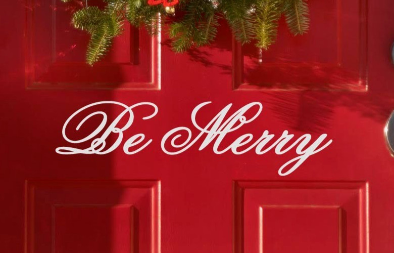 Be Merry Holiday Christmas Xmas Seasonal Decor Vinyl Wall Sticker Decal 5″-11″w