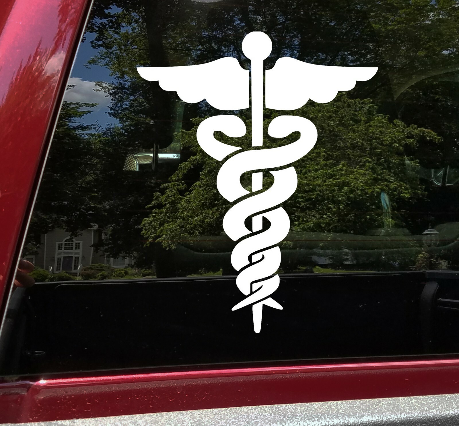 Caduceus Symbol Vinyl Decal – Medical Logo Medicine RN Doctor ER LPN MD Sticker