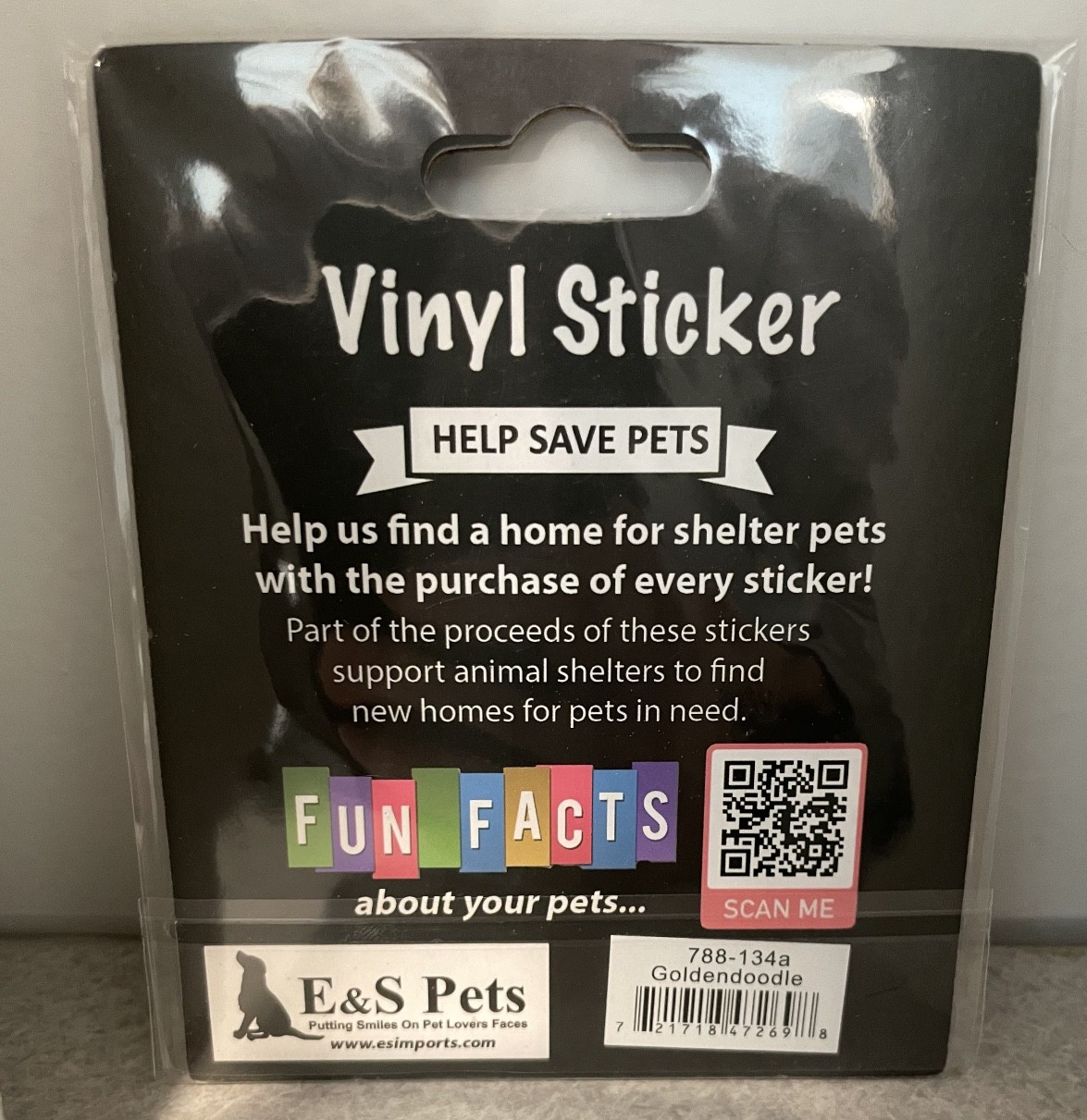 New – E&S Pets Vinyl Stick – Goldendoodle Dog 788-134a