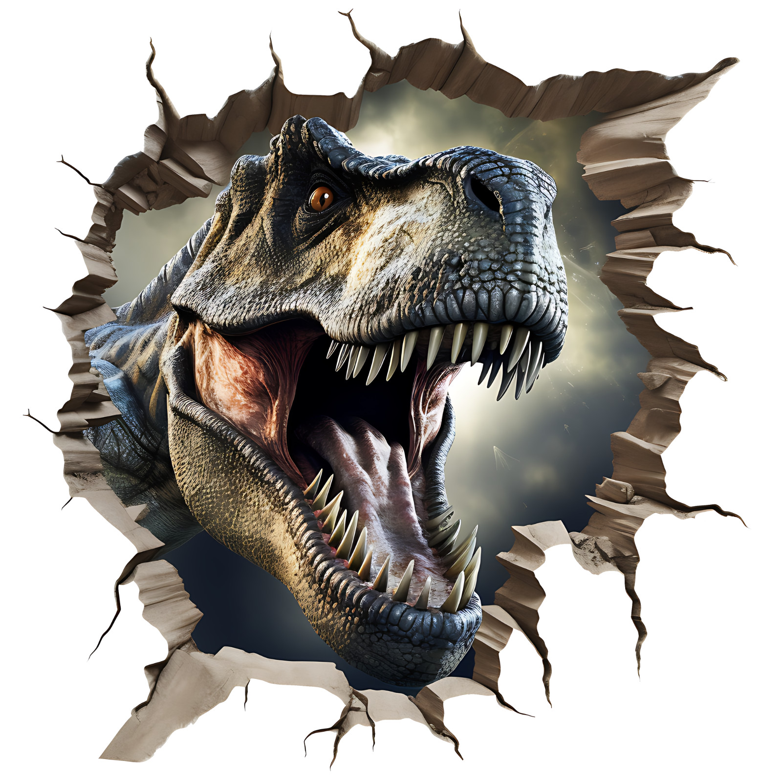 Wall decal sticker 3D dinosaur wall sticker 18×18 cm large