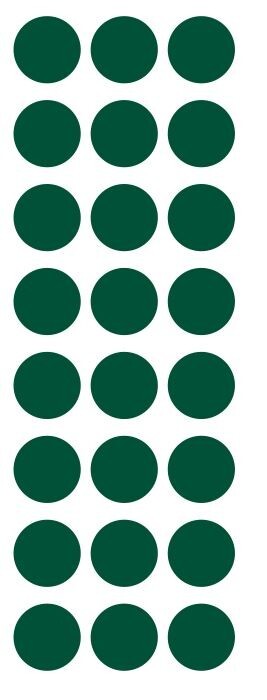 1″ Dark Green Round Label Dots Stickers Color Coding Inventory 1 Inch Dot