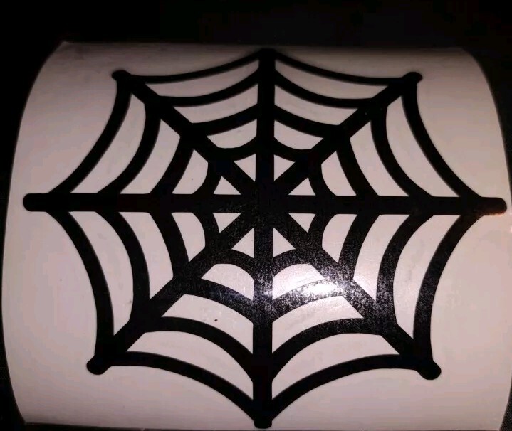 Halloween Spider Web Vinyl Decal Sticker Car Window Wall Laptop 4″x 4″