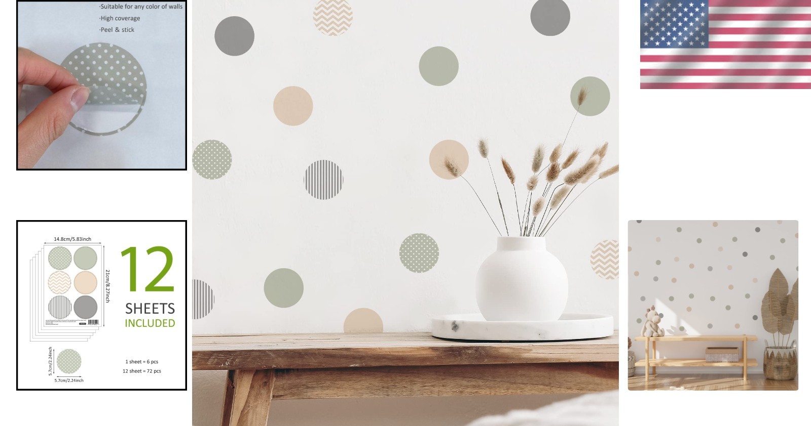 Bohemian Heart Wall Stickers – Removable Vinyl Decals