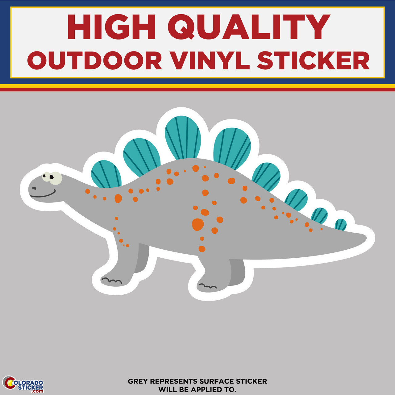 Stegosaurus Dinosaur, High Quality Vinyl Stickers