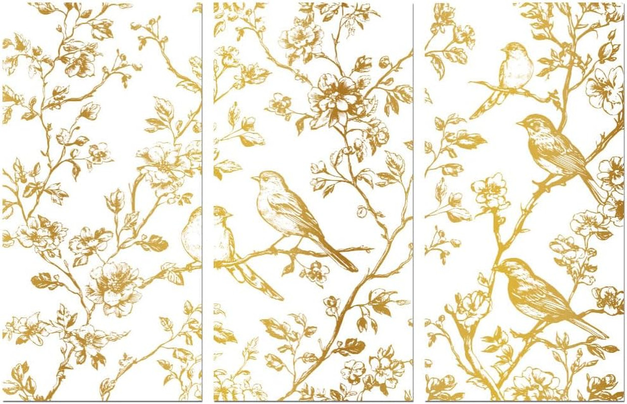 Rub on Transfer Sticker for Furniture Crafts Decor 6″X12″ Gradient Gold Branches