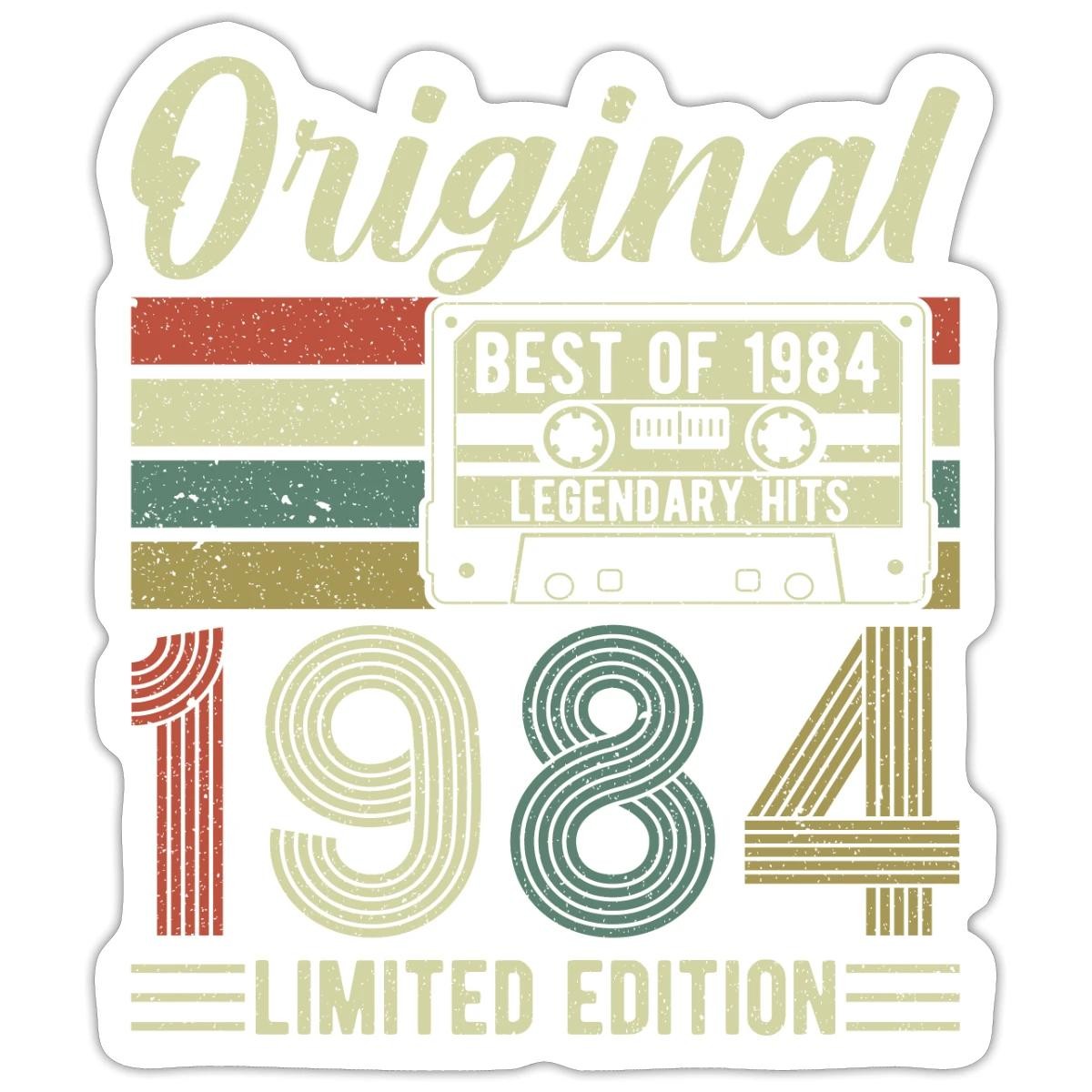 1984 Retro Legend Classic 40th Birthday Gift Sticker, max. 4 x 4″