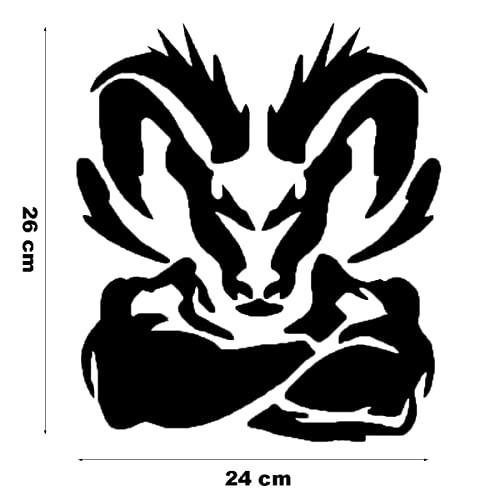 Designs Rear Back Middle Window Vinyl Decal Compatible with 1500 2500 Black