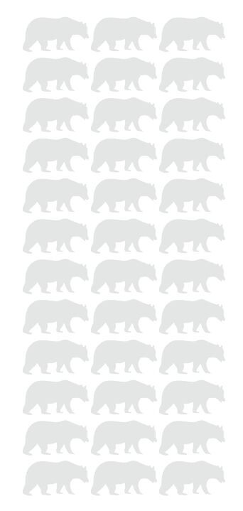 Bear Stickers Sticker Light Grey 1-1/4″ DC16-072