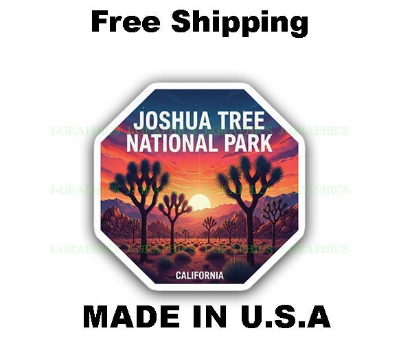 Joshua Tree National Park Vintage Style Travel Decal, Vinyl Sticker A
